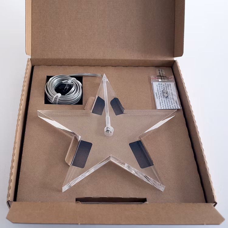 Jubileumsstjärna 2018 Klar ø22cm, 1,5cm tjock.