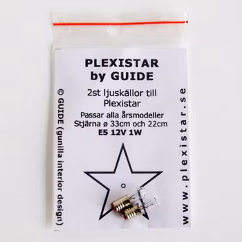 2 glödlampor E5 12V 1W, passar alla årsmodeller