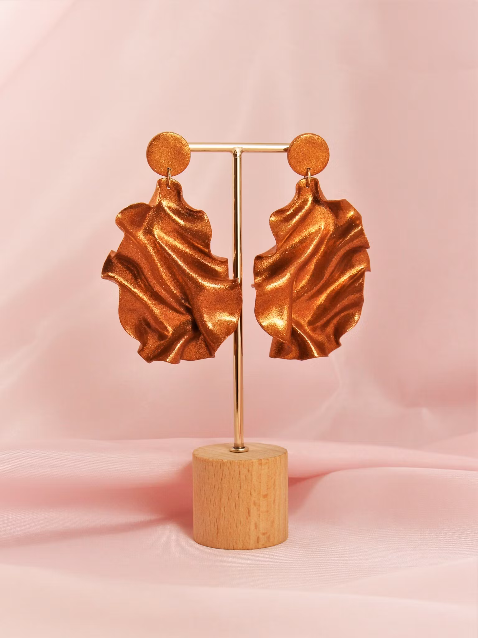 Satin Round top kopparglitter