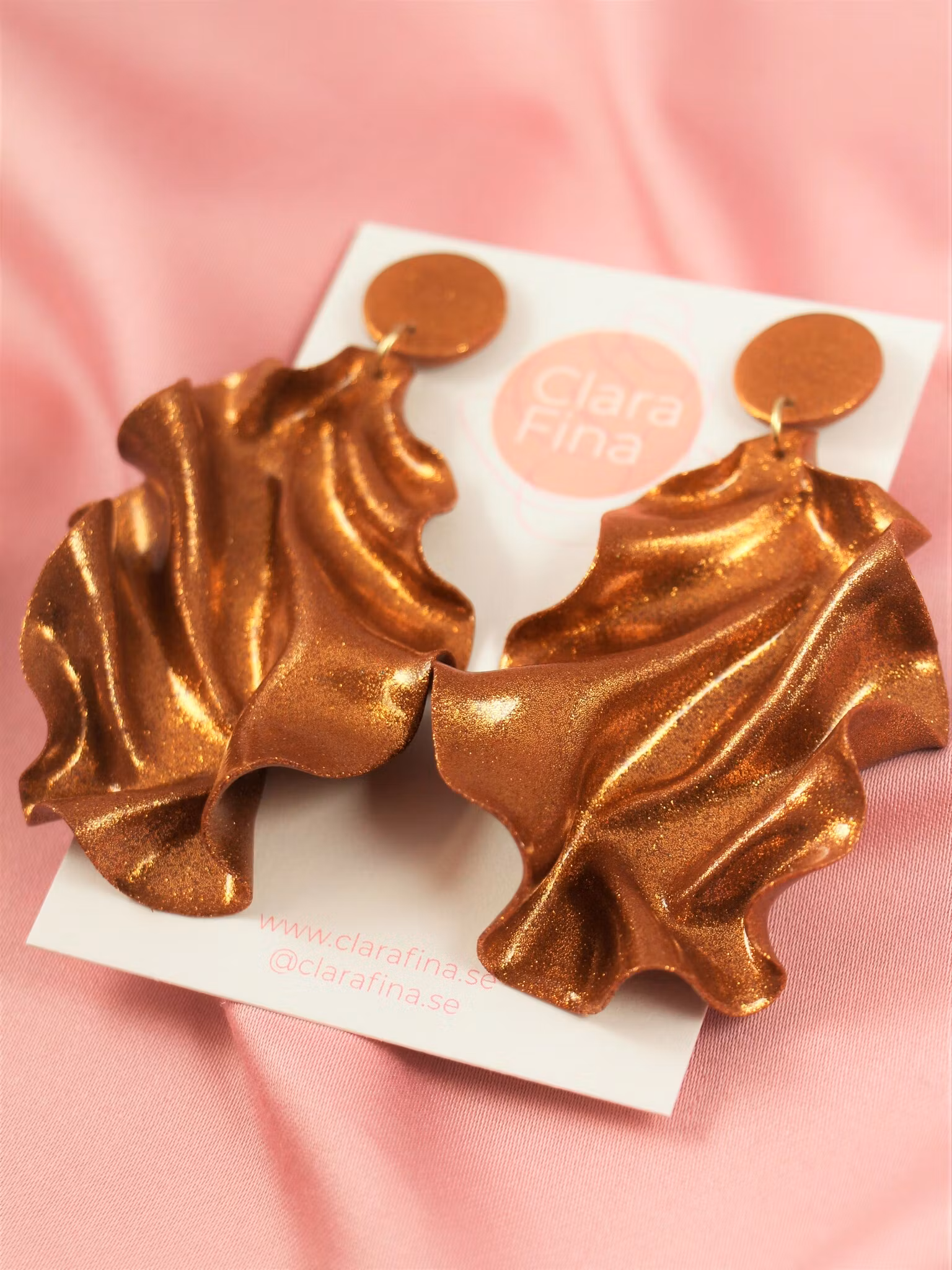 Satin Round top kopparglitter