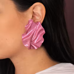 Satin rosa glitter