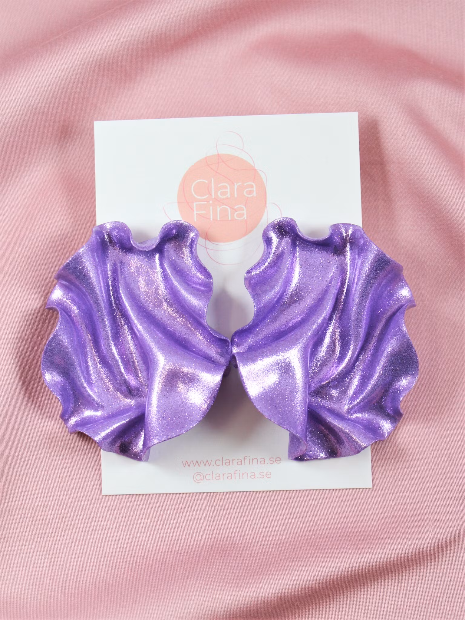 Satin lila glitter