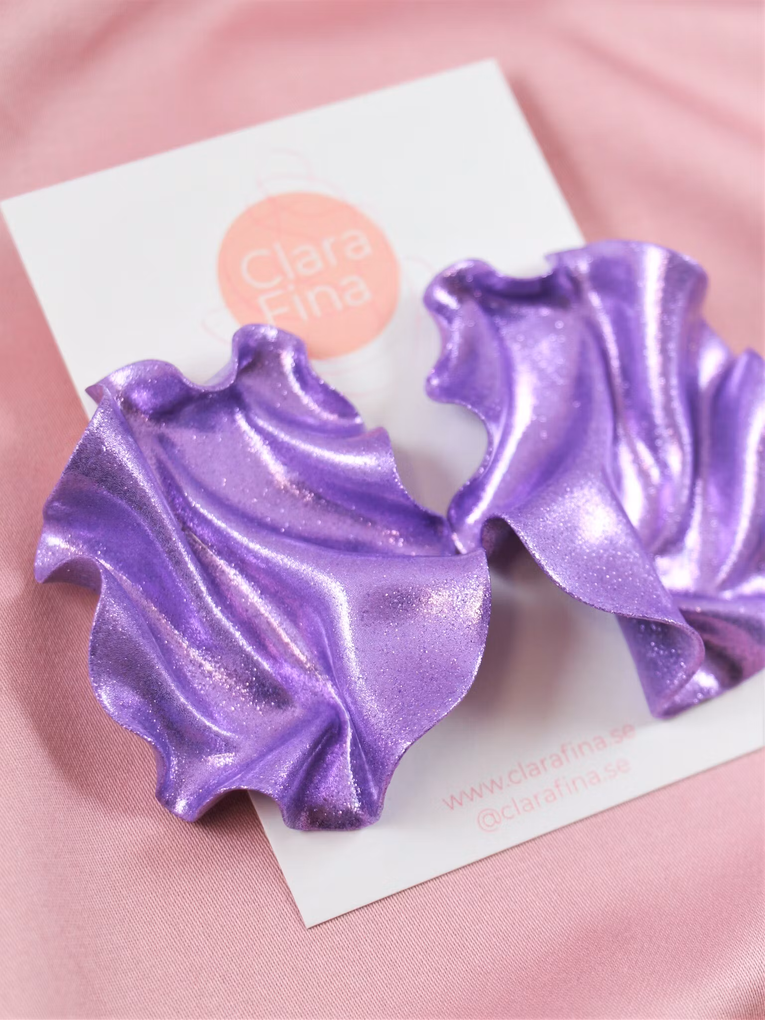 Satin lila glitter