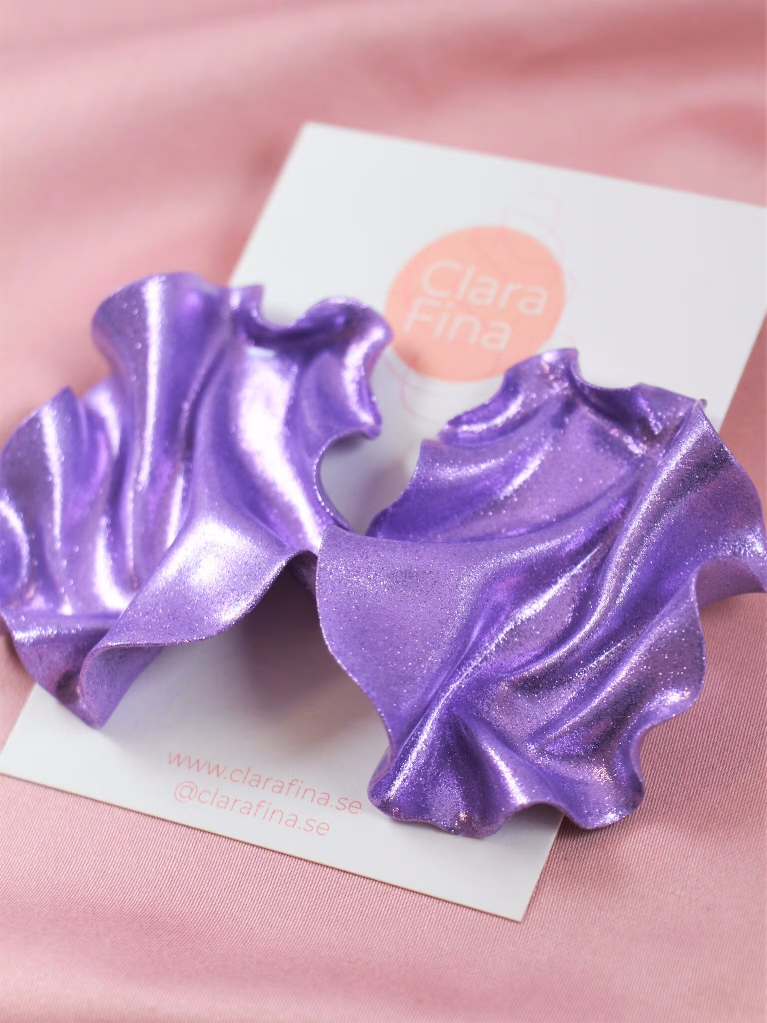 Satin lila glitter