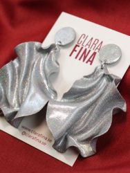 SAMPLE Satin Round top Silverglitter