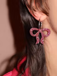 Kopia Stor rosa rosett på ring