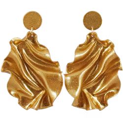 Satin round top guldglitter