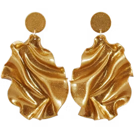 Satin round top guldglitter