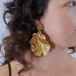 Satin round top guldglitter