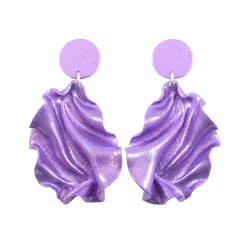 Satin round top MINI lila glitter