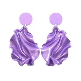 Satin round top MINI lila glitter