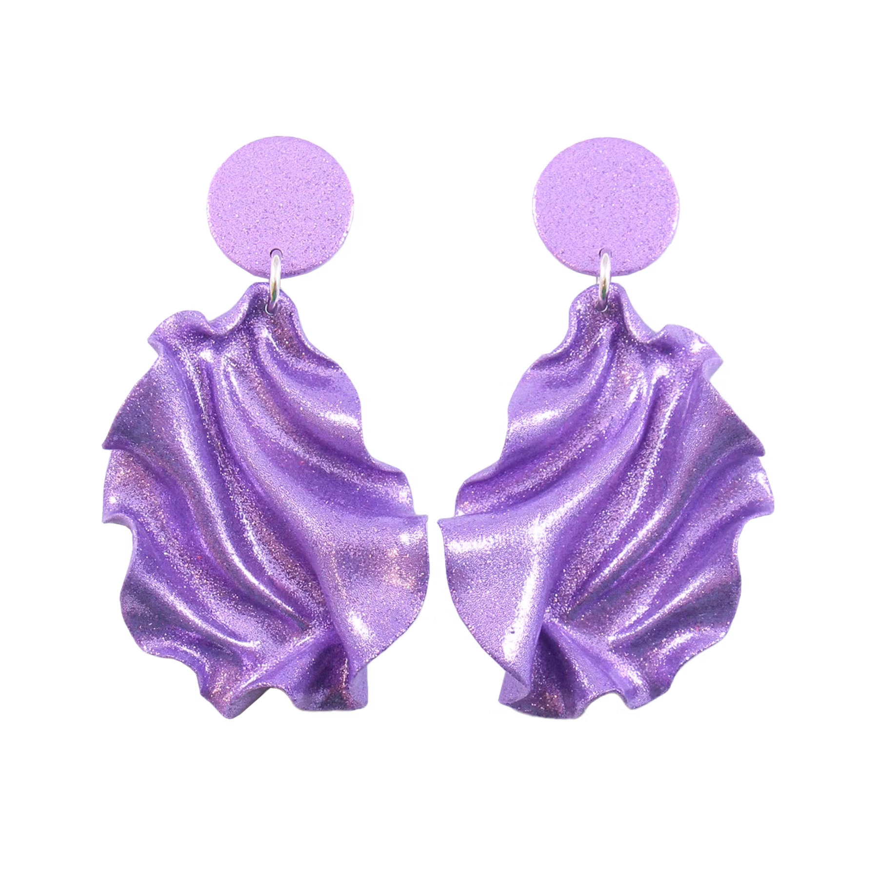 Satin round top MINI lila glitter