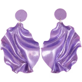 Satin round top lila glitter