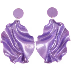 Satin round top lila glitter