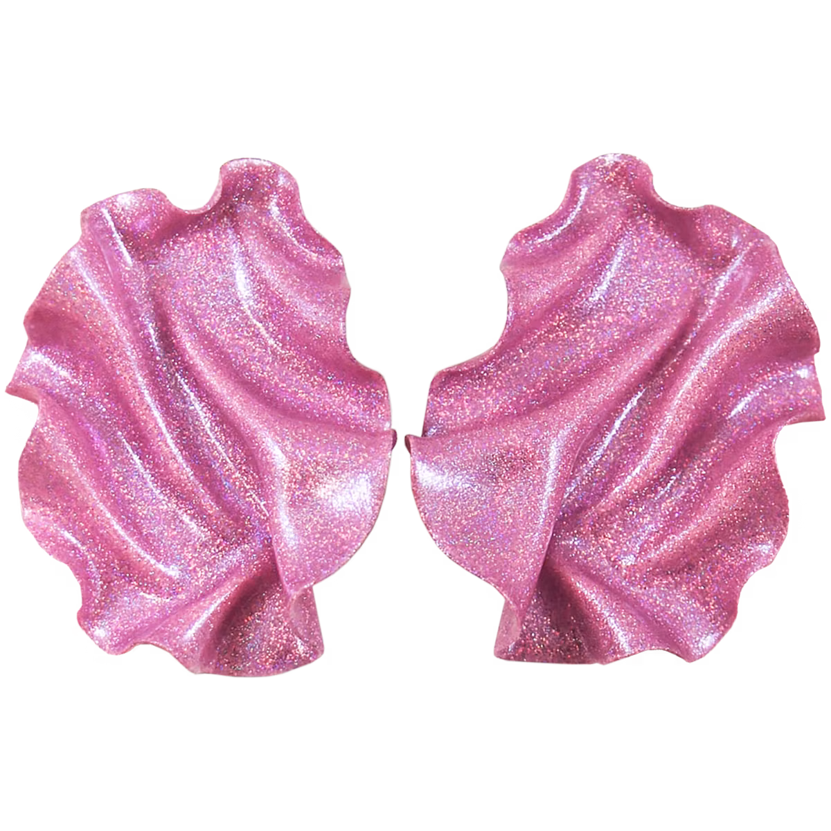 Satin rosa holografiskt glitter