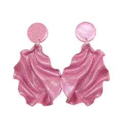 Satin round top MINI rosa holografiskt glitter