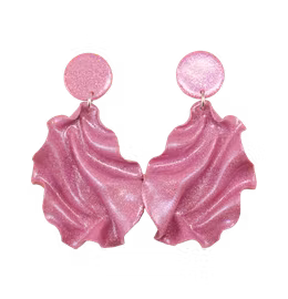 Satin round top MINI rosa holografiskt glitter