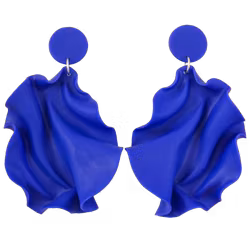 Satin round top klarblå