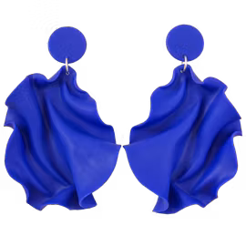 Satin round top klarblå