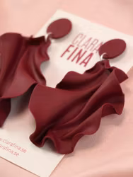 Satin round top vinröd matt