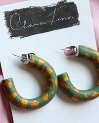 Hoops grön & guld