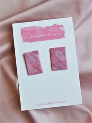 Stud rosa marmorerad rektangel