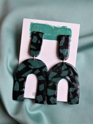 Arch terrazzo svart & petrol