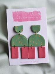 Multi shape grön & rosa