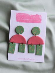 Multi shape grön & rosa