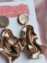 Satin round top guldglitter