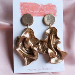 Satin round top guldglitter