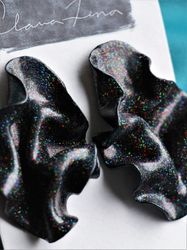 Satin svart multiglitter