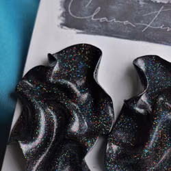 Satin svart multiglitter