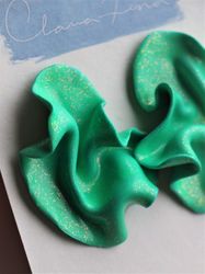 Satin grönt glitter