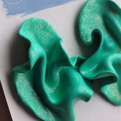 Satin grönt glitter