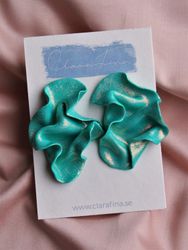 Satin blått glitter