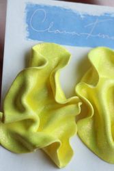 Satin neongult glitter