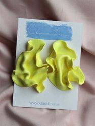 Satin neongult glitter
