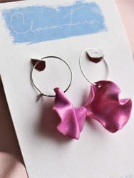 Satin på ring lila glitter