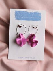 Satin på ring lila glitter