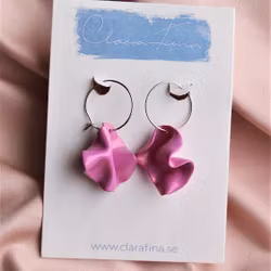 Satin på ring lila glitter