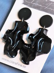 Satin round top svart