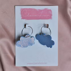Blå glittermoln i ring