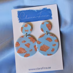 Dubbelprick blå terrazzo