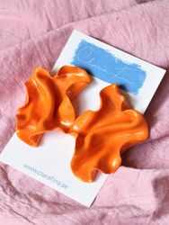 Satin orange glitter