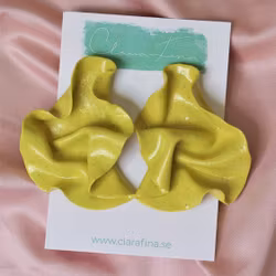 Satin neongult glitter