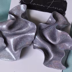 Satin holografiskt silverglitter