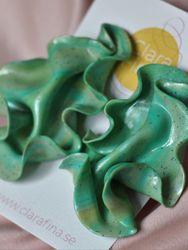 Satin grön marmorering