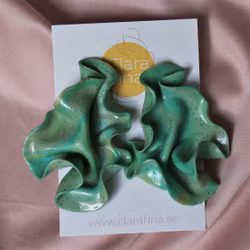 Satin grön marmorering