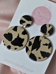 Dubbelprick beige och svart